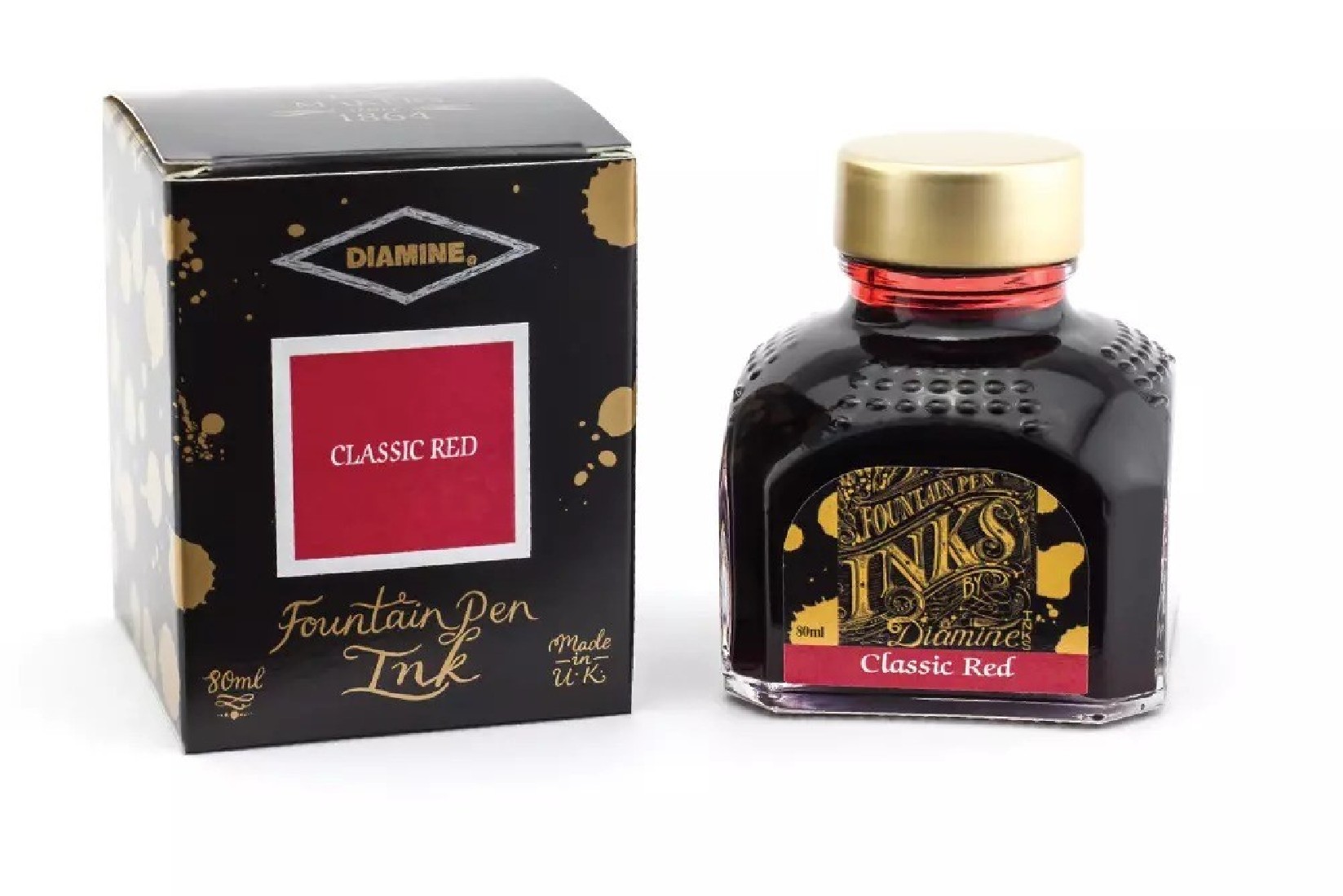Diamine 80ml Classic Red Fountain pen ink botlle