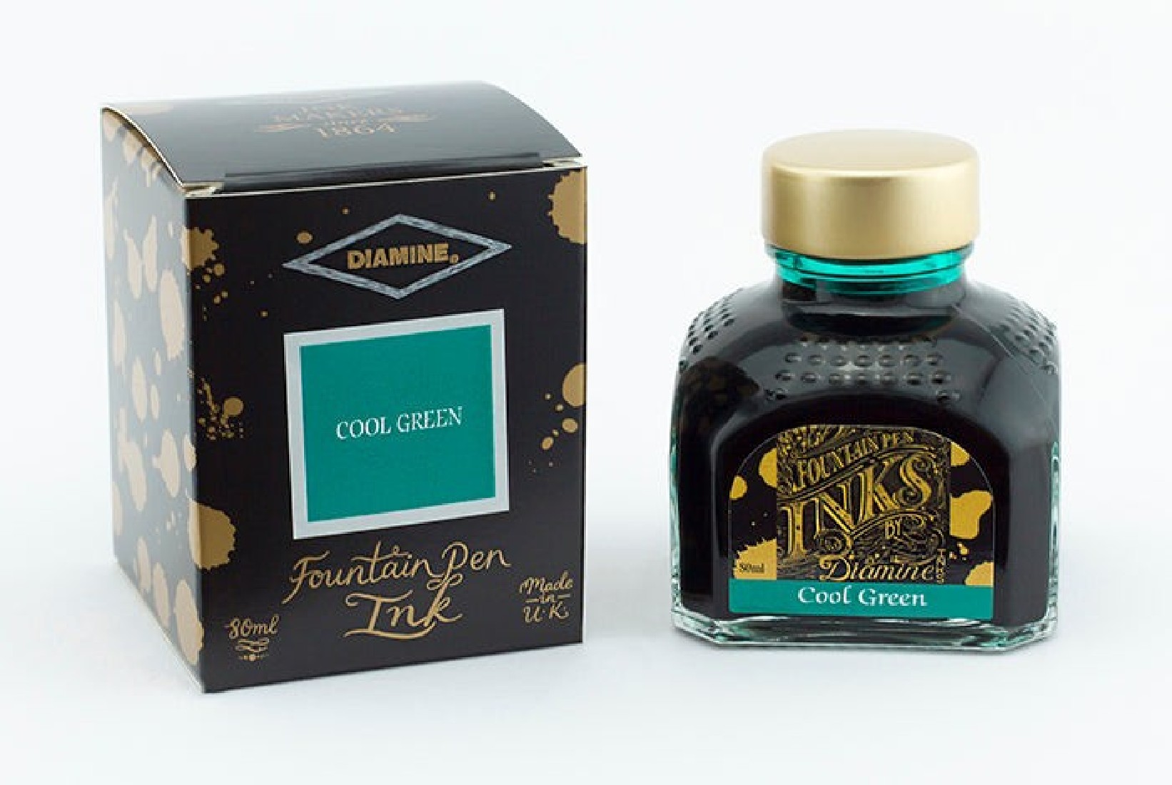 Diamine 80ml Cool Green Fountain pen ink bottle
