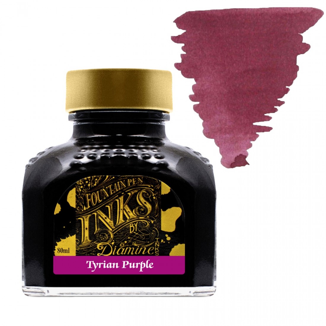 Diamine 80ml Tyrian Purple Ink Bottle
