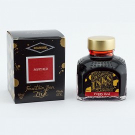 Diamine 80ml Poppy Red Fountain pen ink bottle