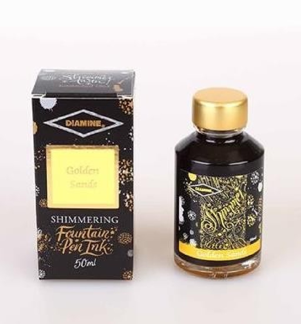 Diamine 50ml Golden Sands Fountain pen shimmer ink bottle