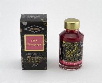 Diamine 50ml Pink Champagne Fountain pen shimmer ink bottle