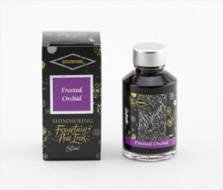 Diamine 50ml Frosted Orchid Fountain pen shimmer ink bottle