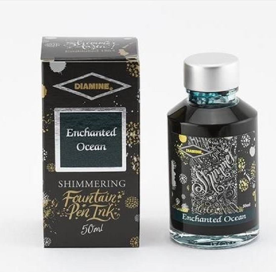 Diamine 50ml Enchanted Ocean Fountain pen shimmer ink bottle