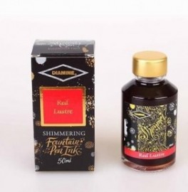 Diamine 50ml Red Lustre Fountain pen shimmer ink bottle