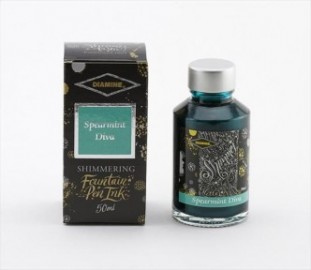 Diamine 50ml Spearmint Diva Fountain pen shimmer ink bottle