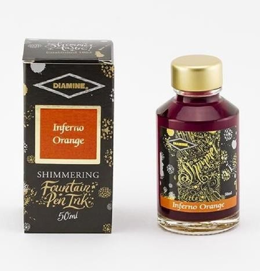 Diamine 50ml Inferno Orange Fountain pen shimmer ink
