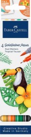 Faber Castell Goldfaber Aqua Dual Marker, set da 4, Tropical Toucan, 164508