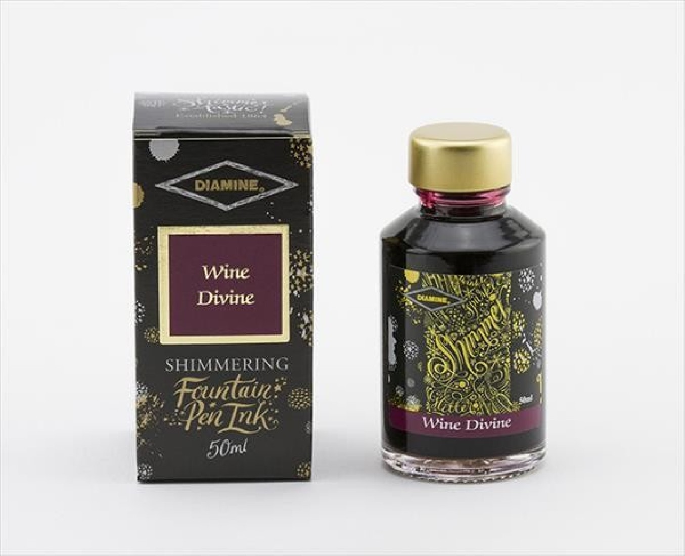 Diamine 50ml Wine Divine Fountain pen shimmer ink