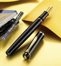 Pelikan P200 Classic Black with cartridges fountain pen (F/M/B nib)