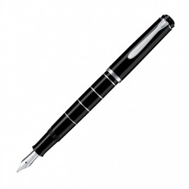Pelikan M215 black, with silver rings, fountain pen
