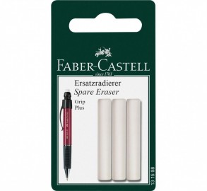 Faber Castell spare erasers for mechanical pencil for Grip plus, pack of 3, 131598 fc