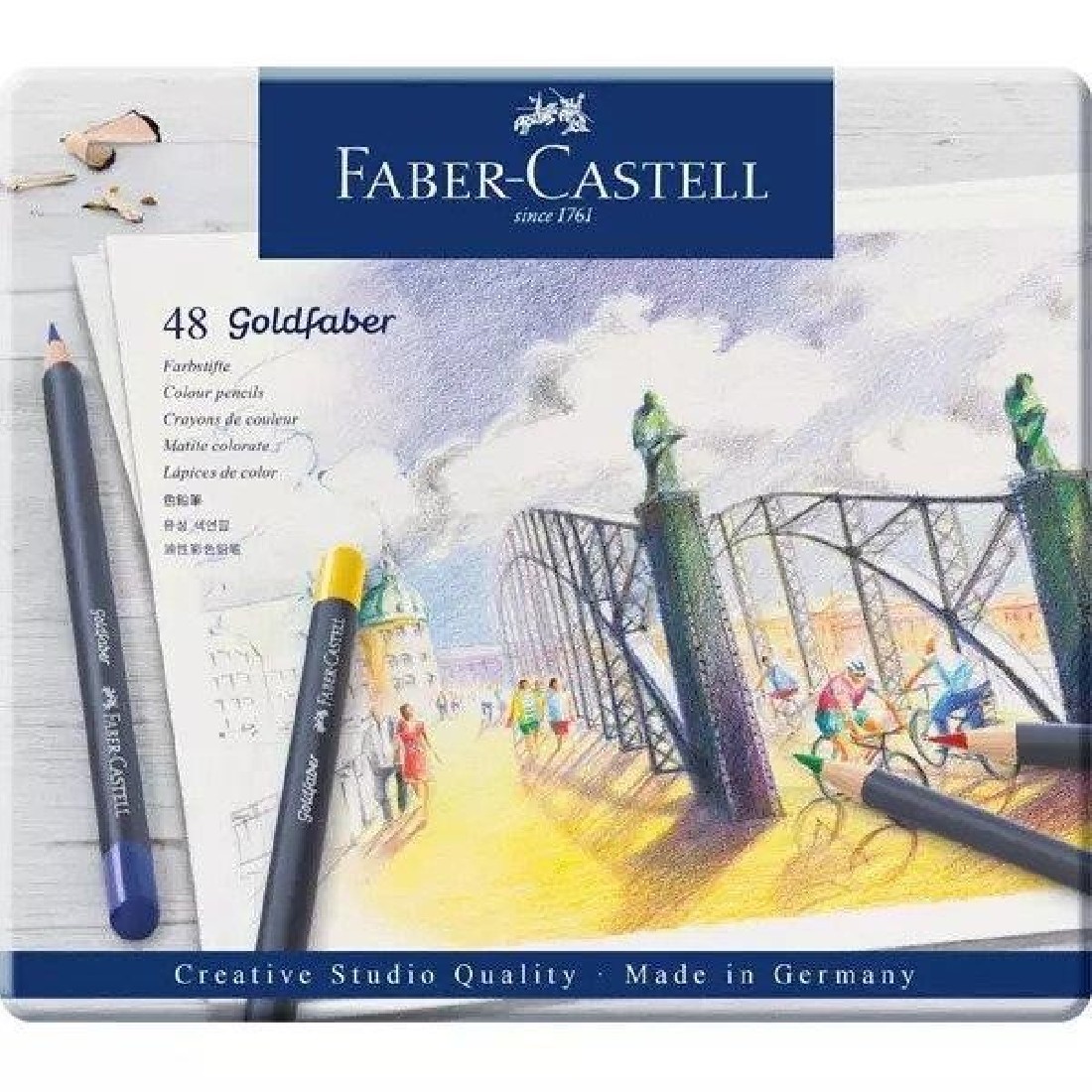 Faber Castell Goldfaber colour pencil, tin of 48pcs 114748