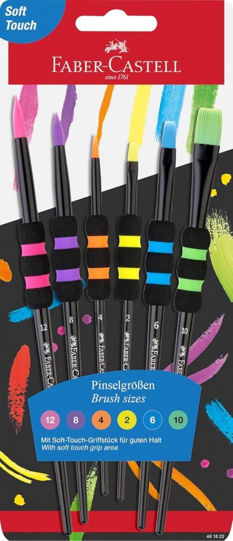 Faber Castell soft touch 6 πινέλα ζωγραφικής 481622