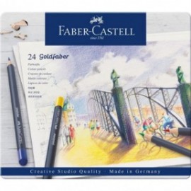 Faber Castell Goldfaber colour pencil, tin of 24 pcs 114724