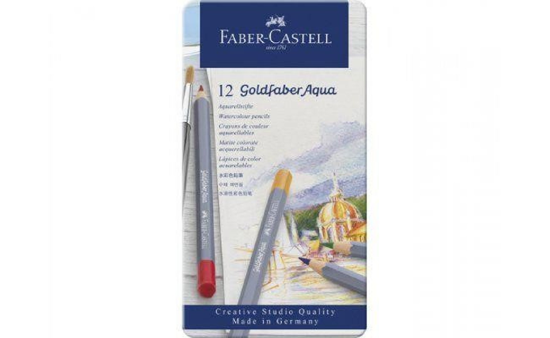 Faber Castell Watercolour Pencils, Aqua Goldfaber set 12pcs 114612