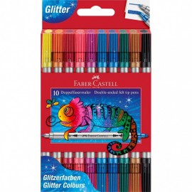 Faber Castel μαρκαδόροι 10pcs, double ended felt tip pens 151107