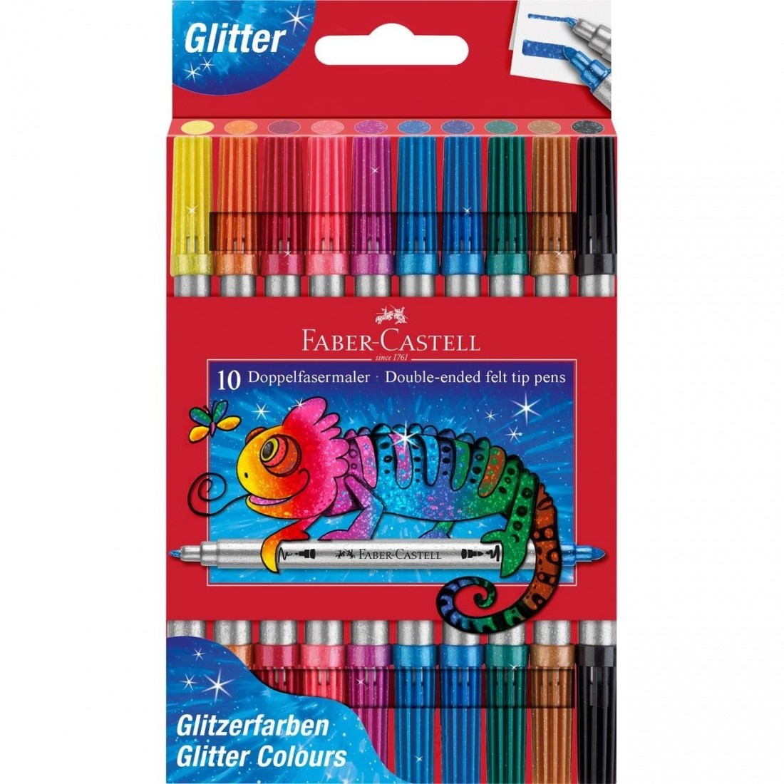 Faber Castel μαρκαδόροι 10pcs, double ended felt tip pens 151107