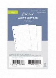 REFILL MINI WHITE DOTTED NOTEPAPER 132855 FILOFAX FX