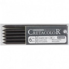 Cretacolor Graphite leads 4B, set of 6, 5,6mm 26184