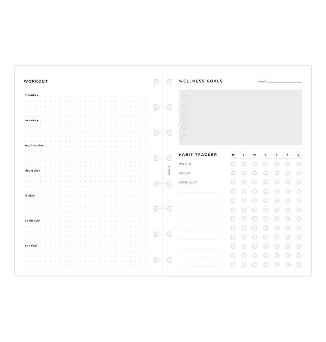 Wellness Tracker Notebook Refill - A5 FILOFAX