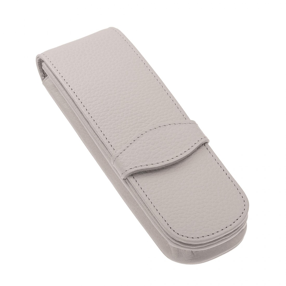 Leather flap case light gray for 2 pens ONLINE