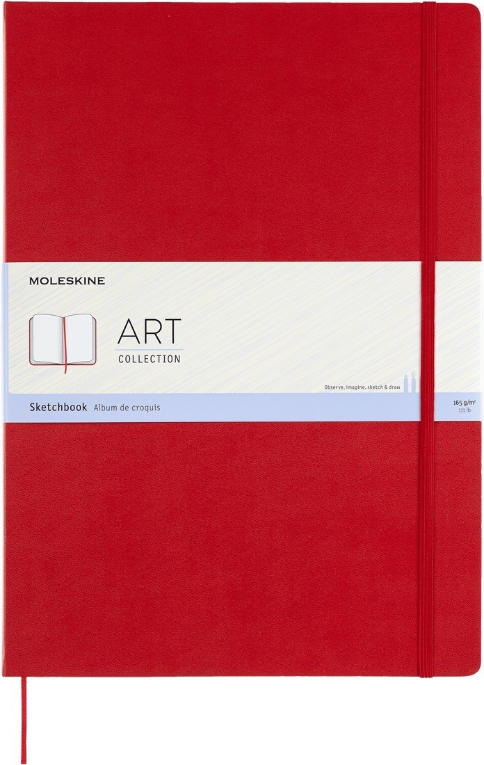 Notebook Pocket 9x14 Sketchbook Red Hard Cover Moleskine