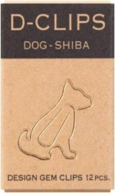 Midori paper clip, D-clips mini bpx, Shiba Inu, 12 pieces, 43344-006