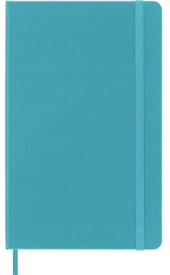 Moleskine, Classic Notebook, Soft Cover, Reef Blue, soft cover, plain, large 13x21