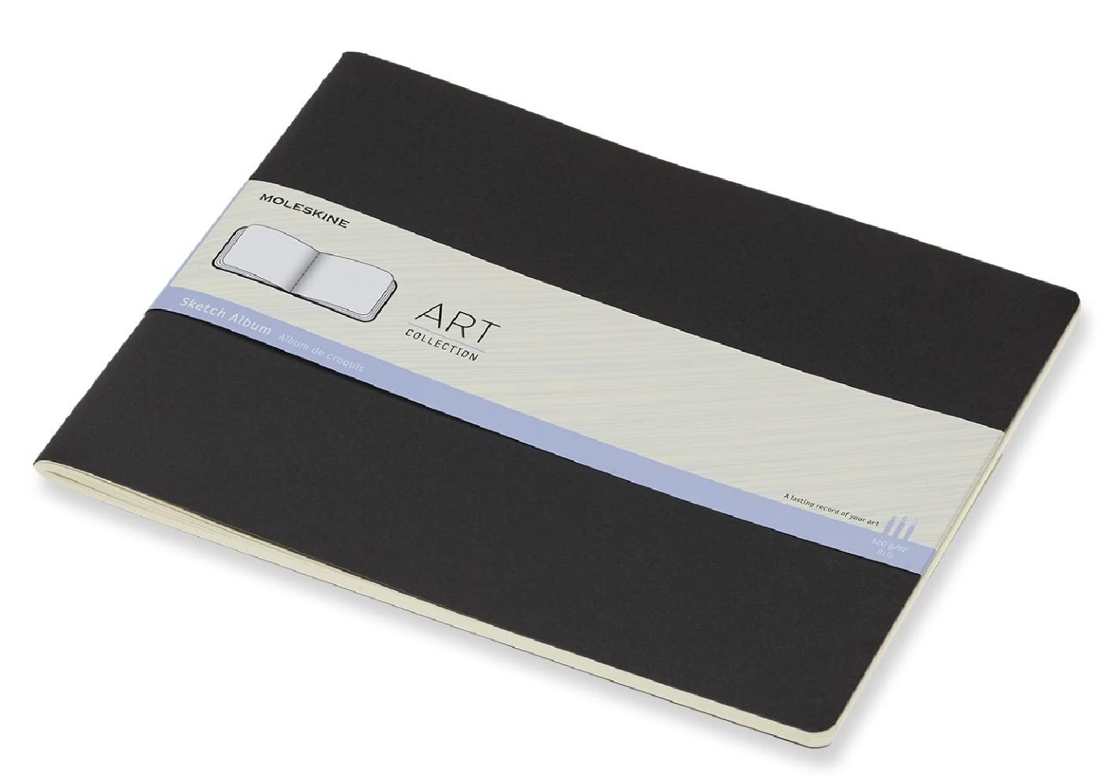 Moleskine Art Sketch Album, Hard Cover, XXL 27,9 x 21,6cm,  Plain, Black, 120g, 88 Pages