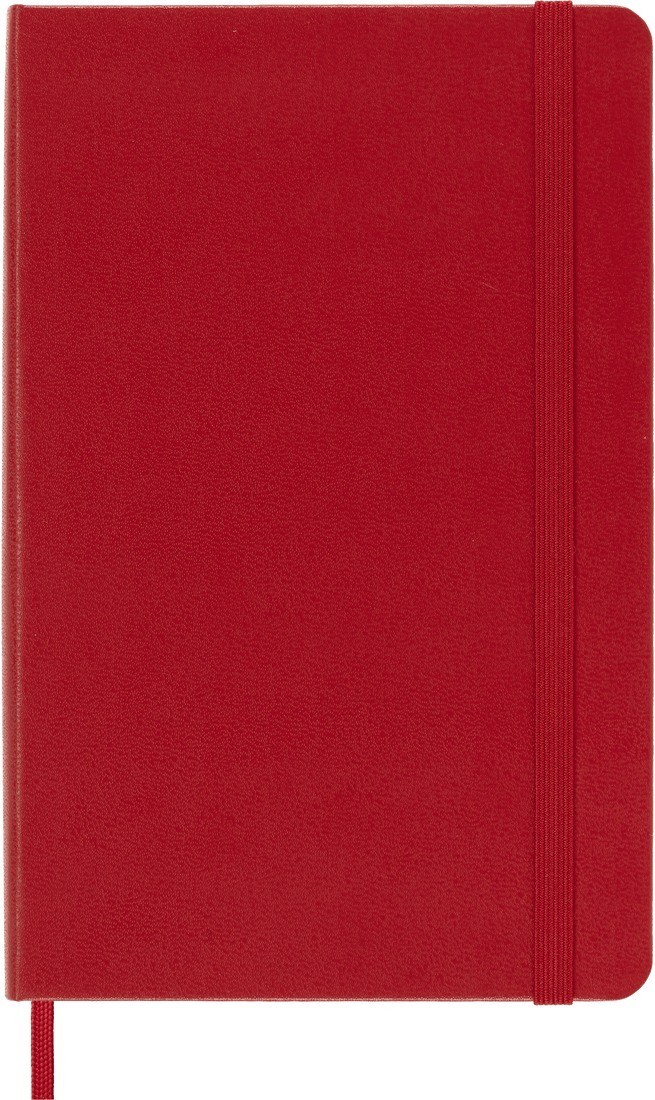 Moleskine notebook medium 12x18 ruled scarlet red hard cover