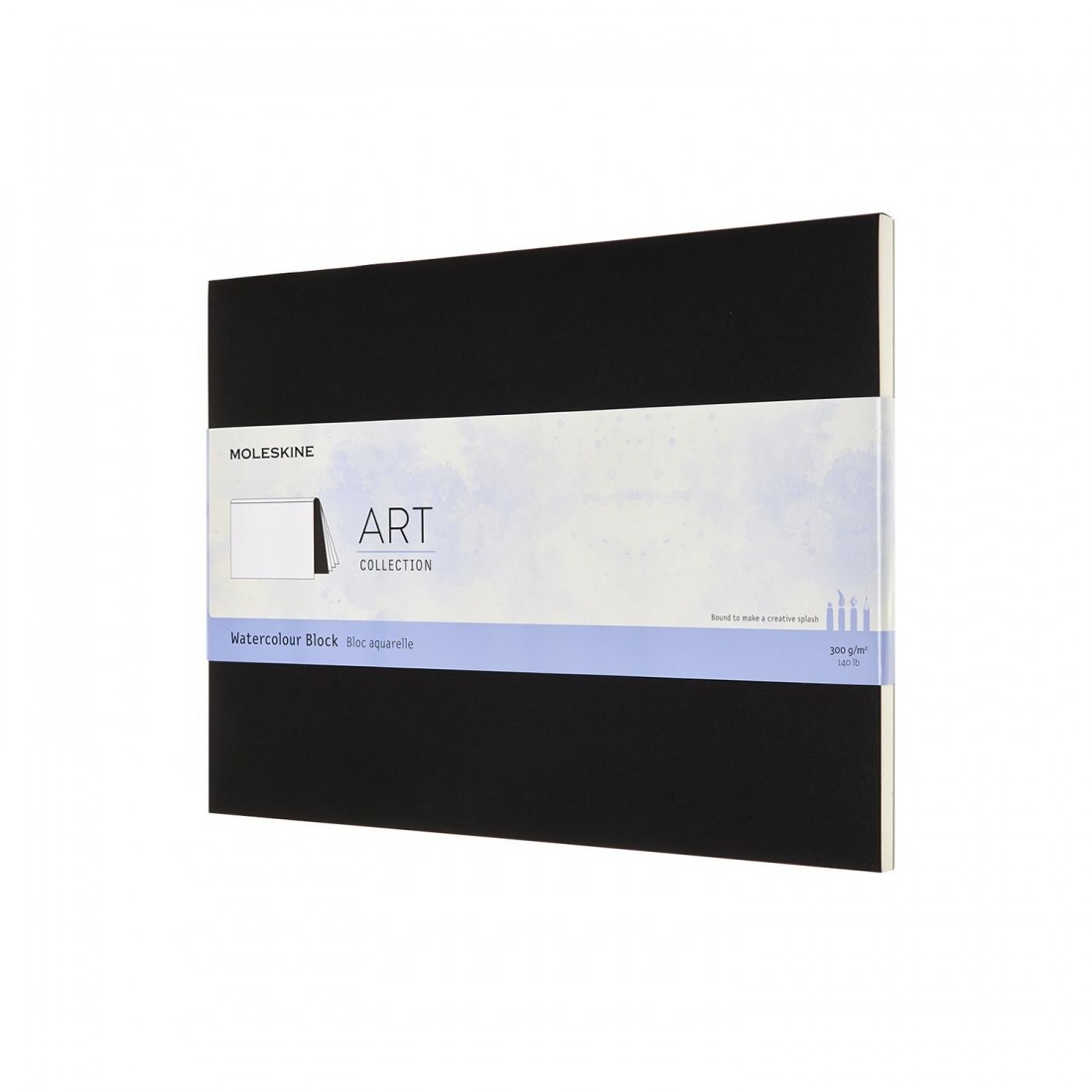 Notebook  23x31 Watercolour Block Black Moleskine