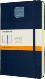 Moleskine Notebook Ruled Expanded Version Large 13x21 Sapphire Blue Hard Cover
