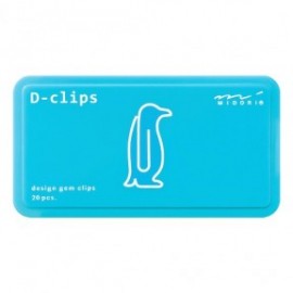 Midori D-clips 43392-006 Penguin Paper Clips (Pack of 20)