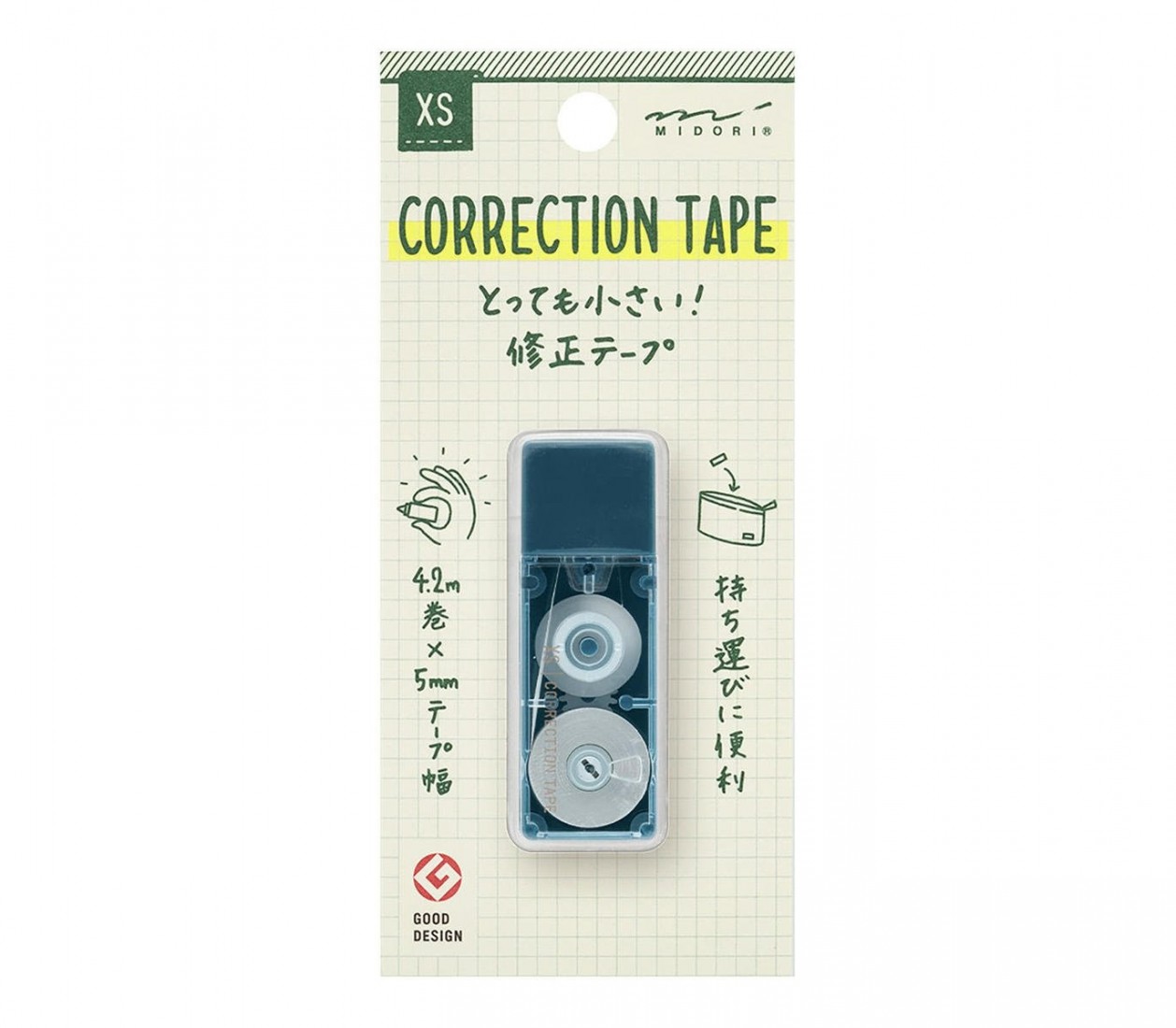 Midori XS (extra small)  Correction Tape Navy Blue  35517006