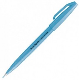 Pentel Fude Touch Brush Sign Pen - Fluo Blue