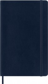 Notebook Large 13x21 Squared Sapphire Blue Soft Cover, Moleskine