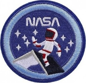 Moleskine NASA Themed Adhesive Patch - Embroidered Sticker for Customizing Notebooks or Diaries Size 5.5 x 5.5 cm