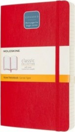 Moleskine Notebook Large 13x21 Ruled Expanded Version Red Soft Cover