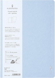 kleid 8441-06 Notebook, 2 mm Grid,  B6 182x128mm Square Light blue, 64  white pages,