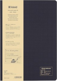 kleid 8909 Notebook, 2 mm Grid,  A5 Square Black, 64  ivoire pages,