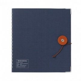 Kleid String - Tie Rood Notebook Navy Square Grid 17x15.5cm, 8840-04