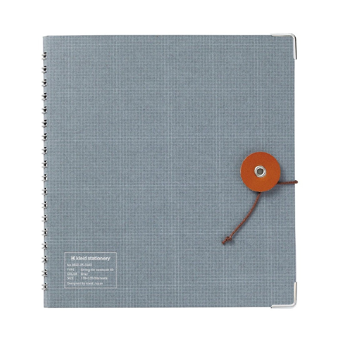 Kleid String - Tie Rood Notebook Gray Square Grid 17x15.5cm, 8840-05