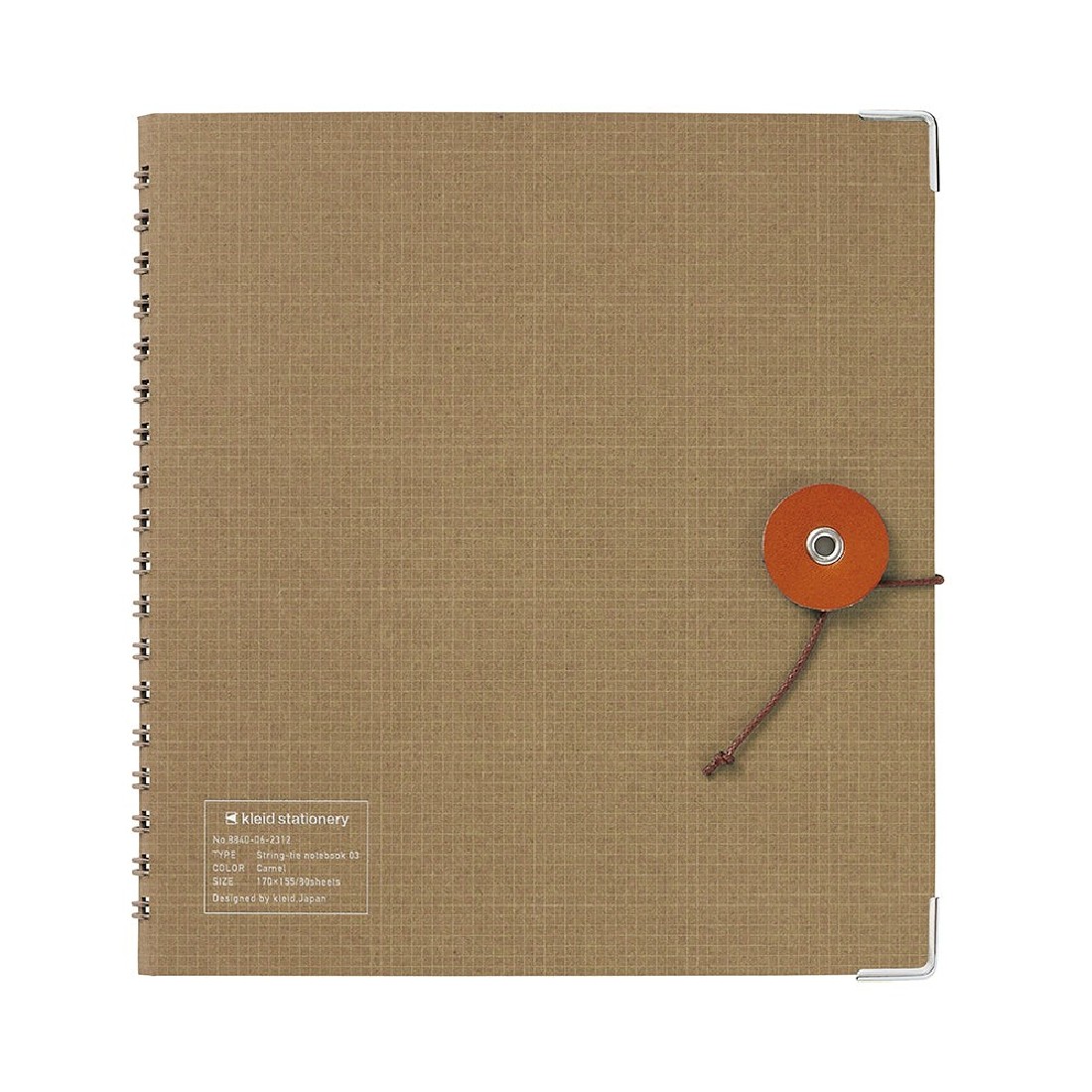 Kleid String - Tie Rood Notebook Camel Square Grid 17x15.5cm, 8840-06