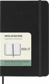 Moleskine Classic Planner 2026 - 2027 Weekly Horizontal 18 Month Black Pocket 9x14  hard cover