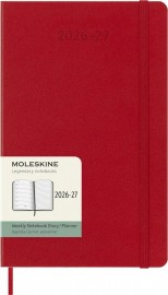 Moleskine Classic Planner 2026 - 2027 Weekly and Notes 18 Month Red Large 13x21 hard cover