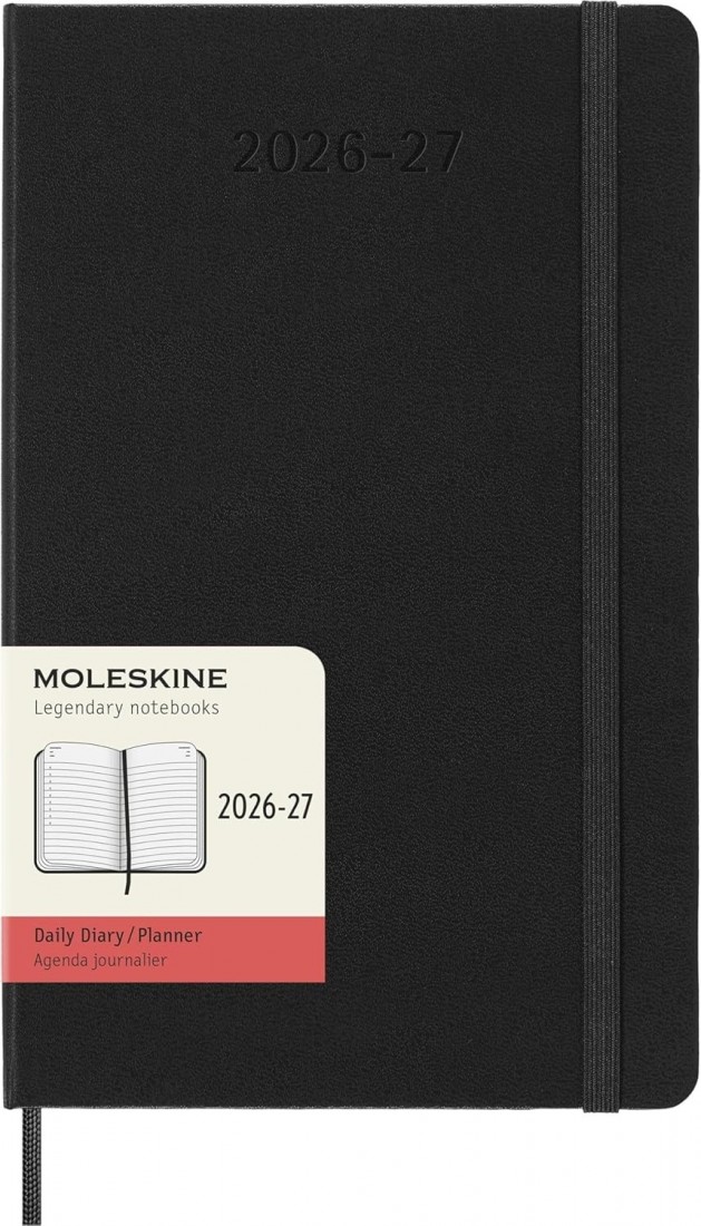 Moleskine Classic Planner 2026 - 2027 Daily 18 Month Black Large 13x21 hard cover