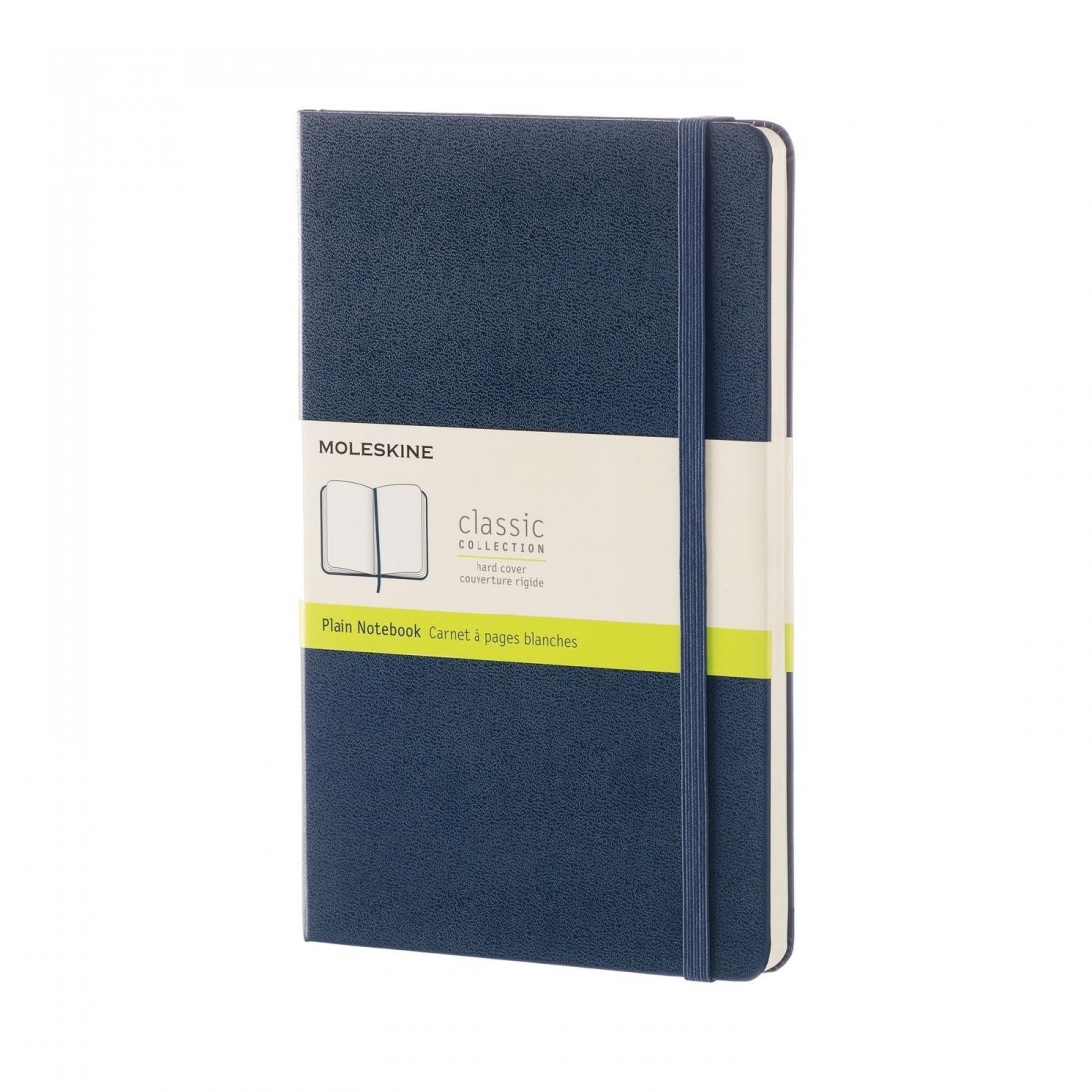 Moleskine Notebook Large  13x21 Plain Sapphire Blue Hard Cover