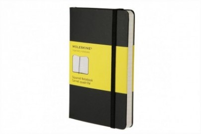 Notebook Pocket 9x14 Squared Black Hard Cover, Moleskine