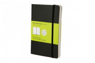 Notebook Pocket 9x14 Plain Black Soft Cover, Moleskine